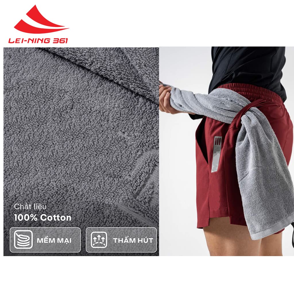 Khăn Tập Gym & Fitness Lei-Ning 361 Cotton Thấm Hút 80x40cm - KHANSPORT.361-2