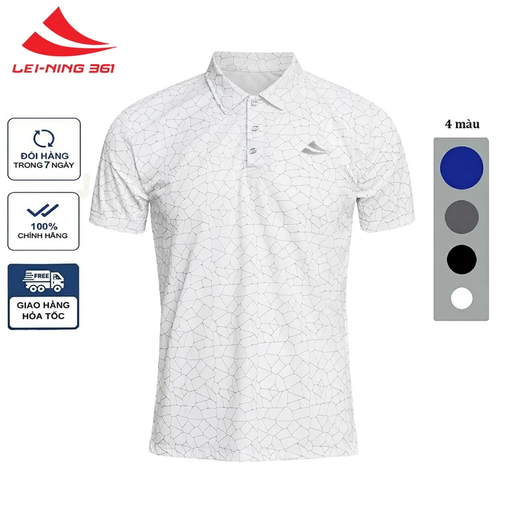 Áo Polo Nam Lei-Ning 361 Thể Thao Co Giãn - POLO01.361-1