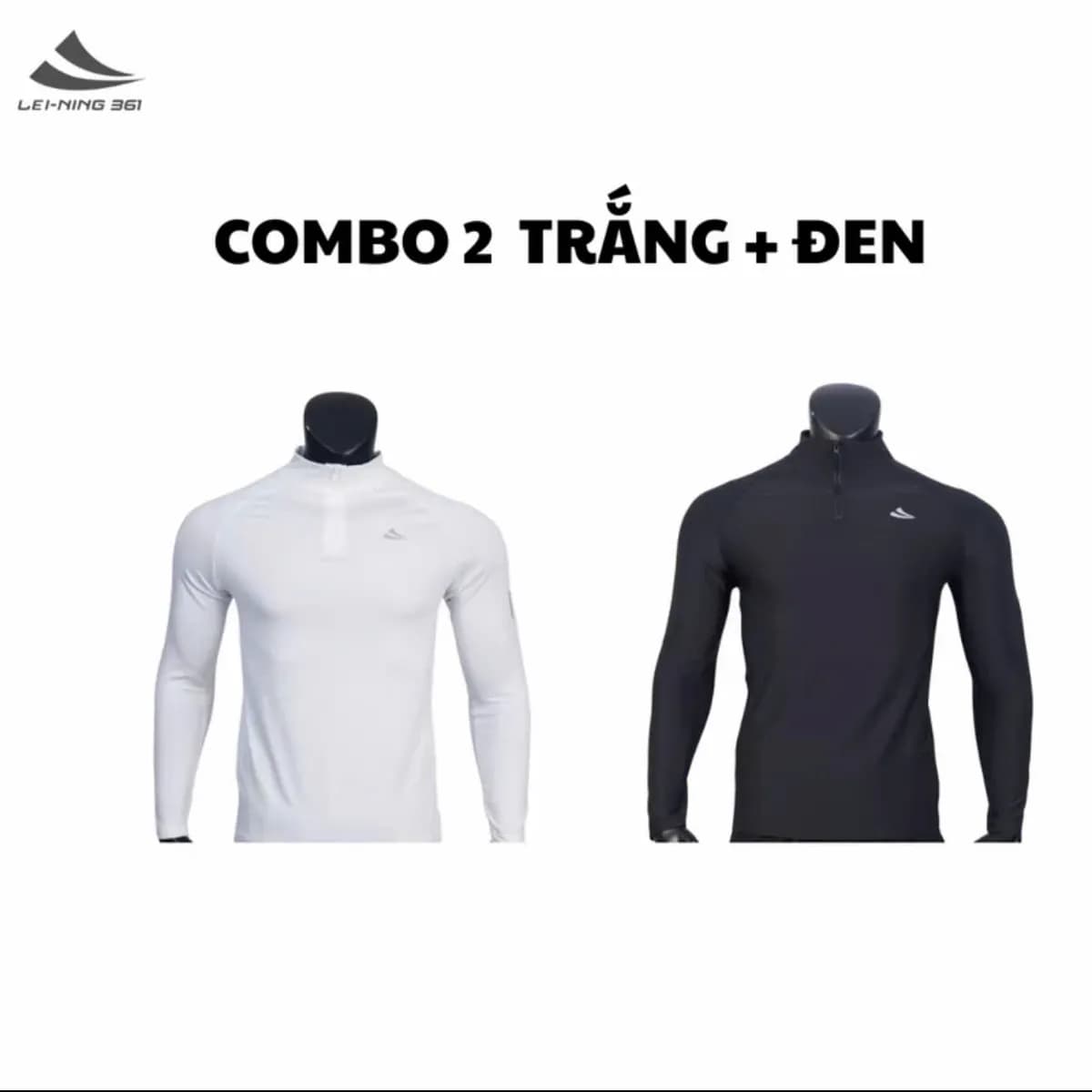 Áo Thun Giữ Nhiệt Dài Tay Lei-Ning 361 Cổ Khóa Kéo-AOGN01.361-16