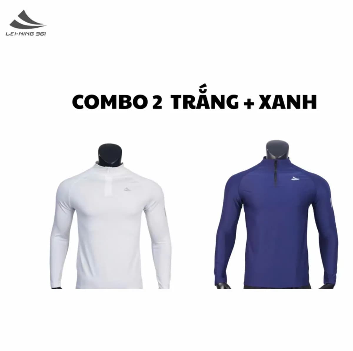 Áo Thun Giữ Nhiệt Dài Tay Lei-Ning 361 Cổ Khóa Kéo-AOGN01.361-18