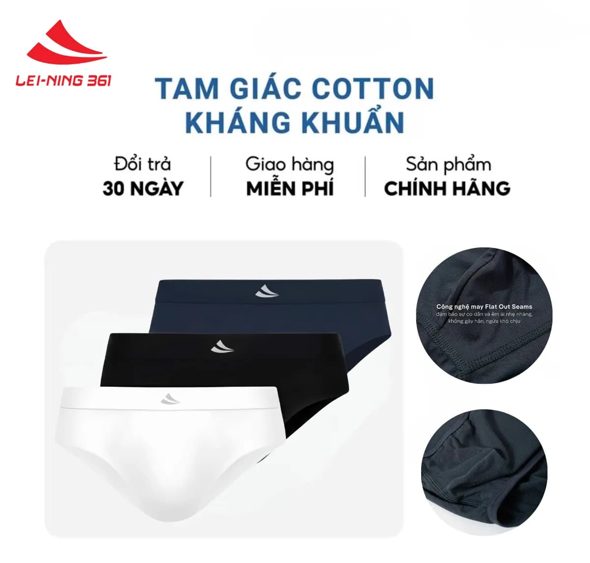 Quần Sịp Tam Giác Nam Lei-Ning 361 Cao Cấp - SIPBRIEF01.361-6