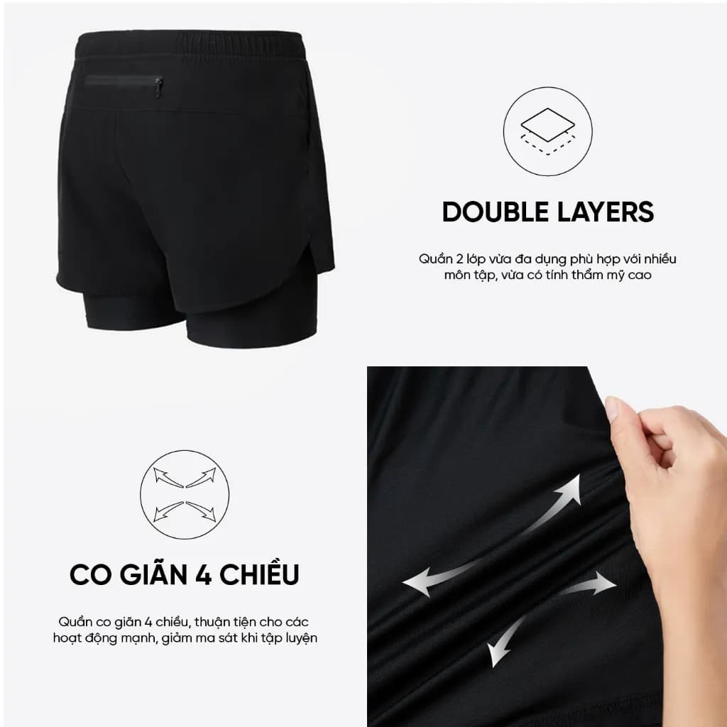 Quần Shorts Thể Thao Lei-Ning 361 2 Lớp Co Giãn-QUAN2LOP.361-8