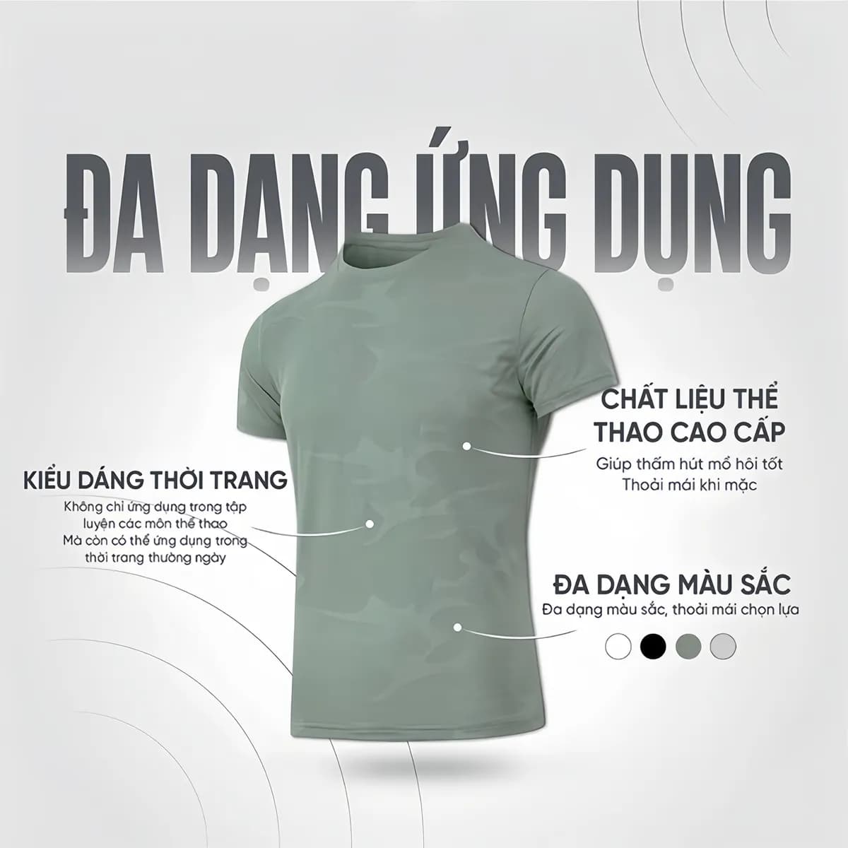 Áo Thun Thể Thao Nam Lei-Ning 361 Vải Mềm Mịn, Thoáng Khí-AOTHUN02.361-6