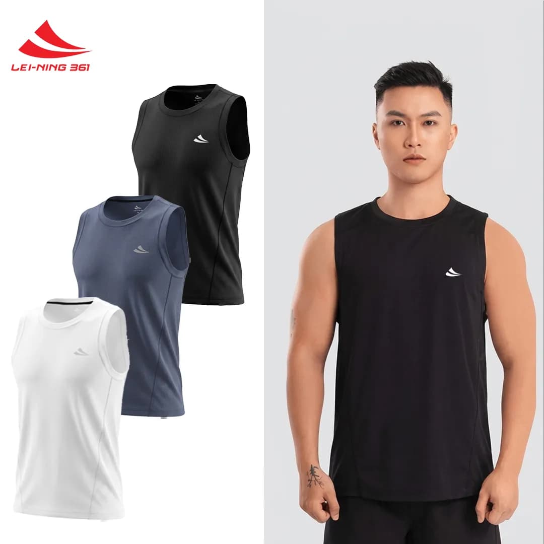 Áo Ba Lỗ Nam Thể Thao Lei-Ning 361 Vải Mềm Mịn, Thấm Hút Mồ Hôi-BALO01.361-1